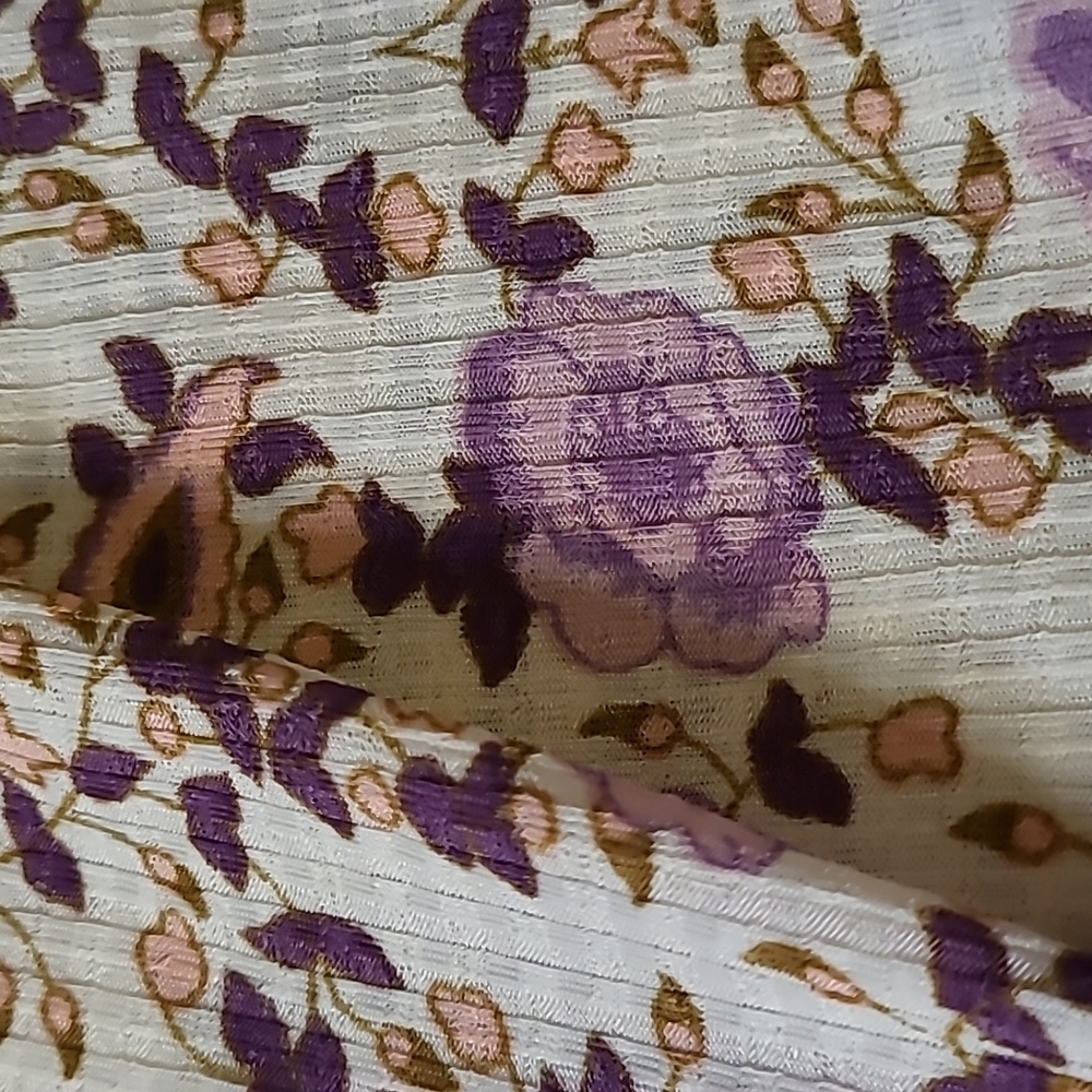 $5🧨 MELLODAY Floral Print Gathered short slv Blouse Pullover - Picture 10 of 13